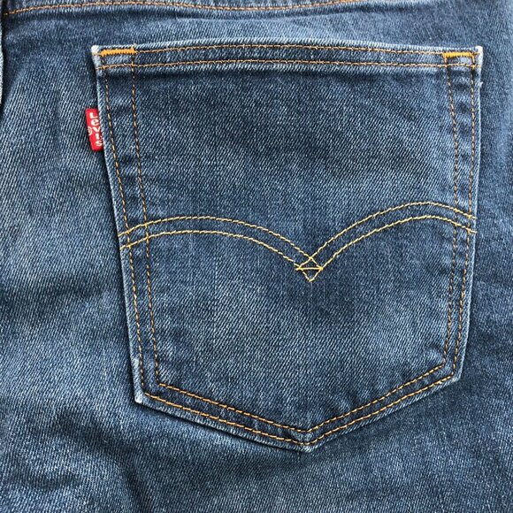 Levi's Men's Jeans Size 38x32 514 Straight Classic Blue Denim Casual Pockets - Picture 13 of 15